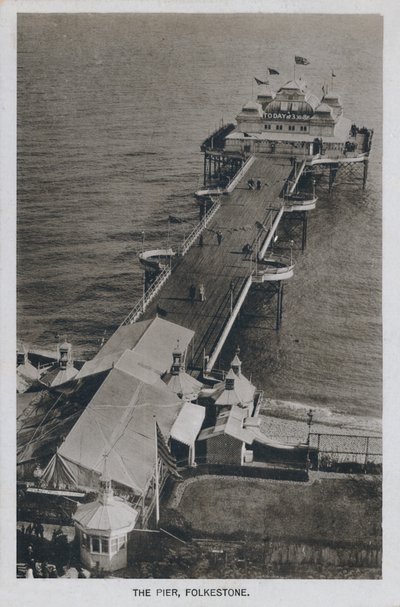 De pier, Folkestone door Unbekannt