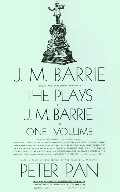 De toneelstukken van J.M. Barrie in één volume, 1928 door Unbekannt