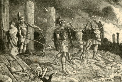 De ploeg over de locatie van Carthago, 1890 door Unbekannt