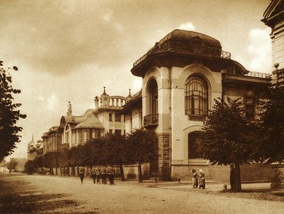De Ponizovsky en Mindovsky huizen aan Povarskaya Street, Moskou, Rusland, 1900s door Unbekannt