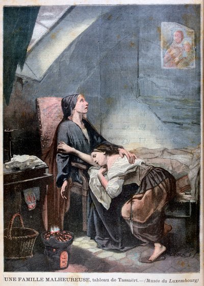 De Verarmde Familie, of De Zelfmoord, 1849, 1897 door Unbekannt