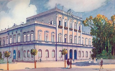 Het Prefectuur van het Federale District. Noordoostelijke Hoek van de Praca da Republica, 1914 door Unbekannt