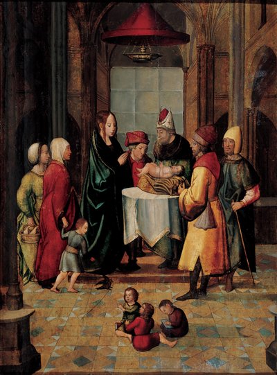 De presentatie van Christus en de zuivering van de Maagd Maria in de tempel door Unbekannt