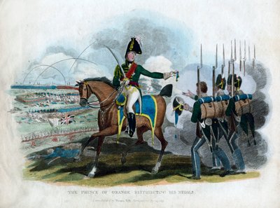 De Prins van Oranje Verdeelt Zijn Medailles, 1815 door Unbekannt