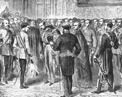 De Prins van Wales houdt zijn eerste ontvangst door Unbekannt
