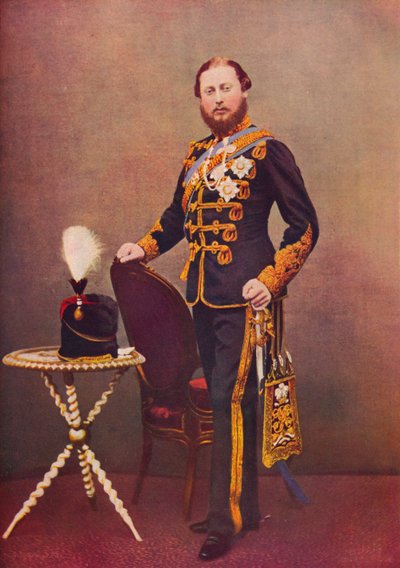 De Prins van Wales als kolonel van de 10e Huzaren, ca. 1865 1910 door Unbekannt