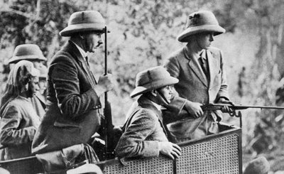 De Prins van Wales op Tijgerjacht in Nepal, de Indiase Tour, 1921 door Unbekannt