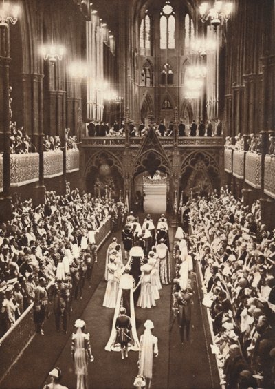 De processie naar de abdij, 1937 door Unbekannt