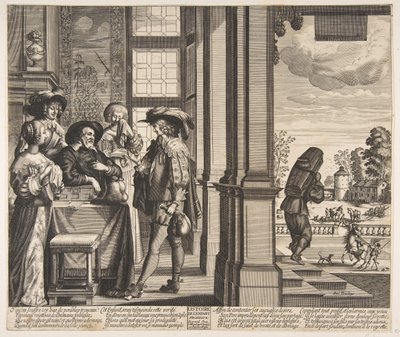 De Verloren Zoon Verlaat het Huis, ca. 1636 door Unbekannt