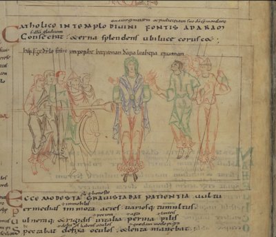 De Psychomachia van Prudentius, 11e eeuw door Unbekannt