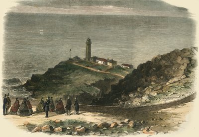 De koningin bezoekt South Stack Lighthouse, Holyhead, 1853 door Unbekannt