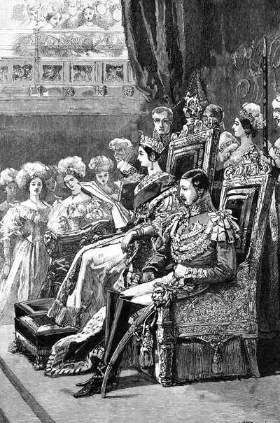 De koningin opent het parlement, 1846 door Unbekannt