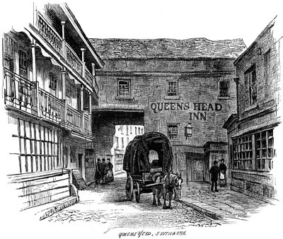 The Queens Head Inn, Southwark, Londen, 1887 door Unbekannt