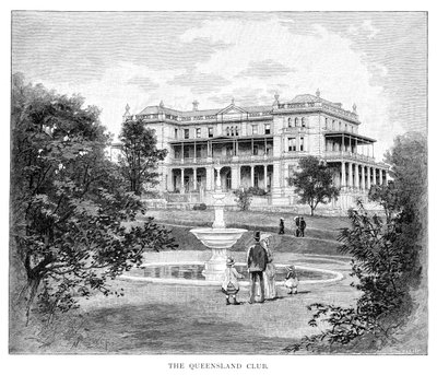 De Queensland Club, Australië, 1886 door Unbekannt