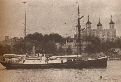 De Quest, waarin Sir Ernest Shackleton in september 1921 vertrok, op wat zijn laatste reis zou blijken te zijn door Unbekannt