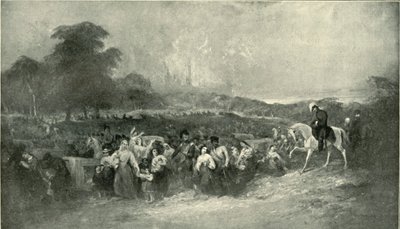 De bevrijding van Lucknow - Het leiden van de slachtoffers naar het Britse kamp, 1901 door Unbekannt