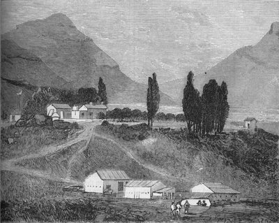De Residentie, Maseru, Basutoland, verblijf van de Hoofdmagistraat, Commandant Griffiths, ca. 1880 door Unbekannt