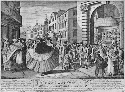 De recensie: een satire op hoepels, ca. 1733, 1904 door Unbekannt