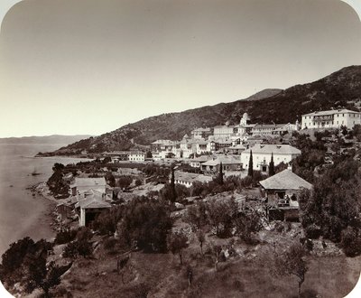 Het Rossikon St Panteleimon Klooster op de Berg Athos, Griekenland, 1860s door Unbekannt