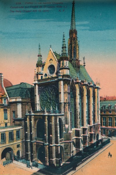 De Sainte-Chapelle Heilige Kapel, Parijs, ca. 1920 door Unbekannt