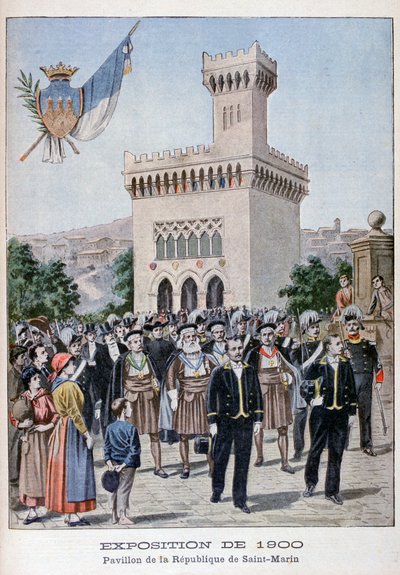 Het San Marino-paviljoen op de Wereldtentoonstelling van 1900, Parijs door Unbekannt