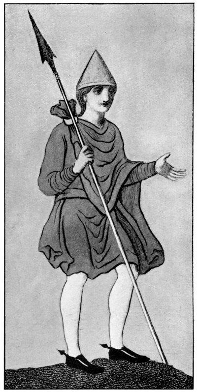 De Saksische mantel, toont de bevestigingsmethode, 1910 door Unbekannt