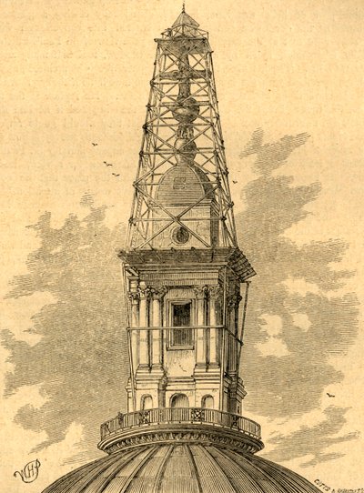 De steigers en het observatorium op St. Pauls in 1848, 1897 door Unbekannt