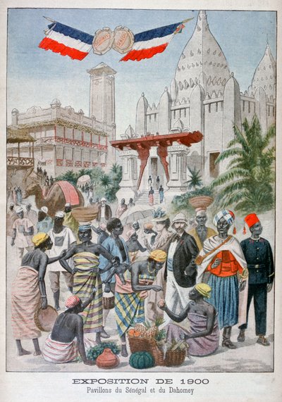 Het Senegalese paviljoen op de Wereldtentoonstelling van 1900, Parijs, 1900 door Unbekannt
