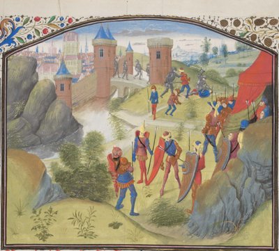 Het Beleg van Antiochië. Miniatuur uit de Historia door Willem van Tyrus, 1460s door Unbekannt