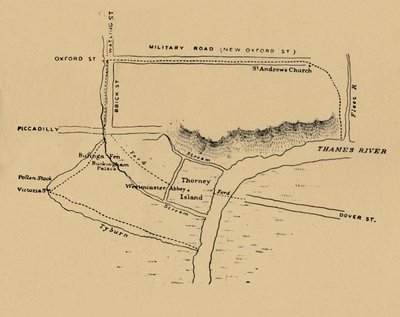 De situatie van Westminster, 1908 door Unbekannt