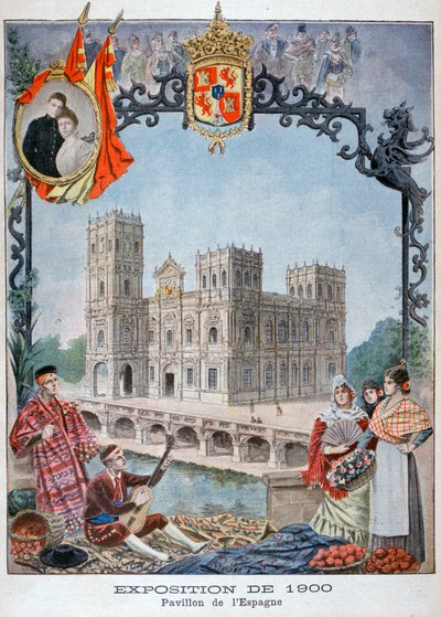 Het Spaanse paviljoen op de Wereldtentoonstelling van 1900, Parijs, 1900 door Unbekannt