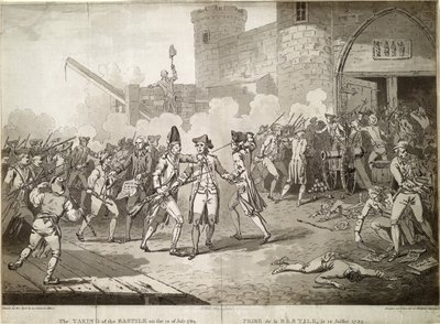 De bestorming van de Bastille op 14 juli 1789, 1789 door Unbekannt