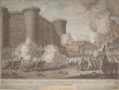 De bestorming van de Bastille op 14 juli 1789, 1789 door Unbekannt