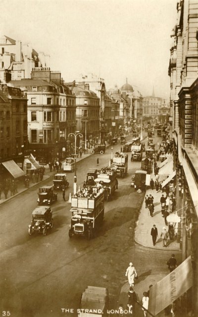 The Strand, Londen, 1929 door Unbekannt