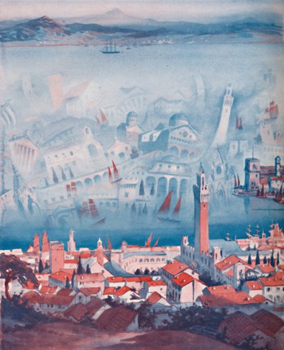De vreemde Fata Morgana gezien in Sicilië, 1935 door Unbekannt