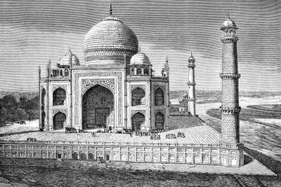De Taj Mahal, Agra, India, 1895 door Unbekannt