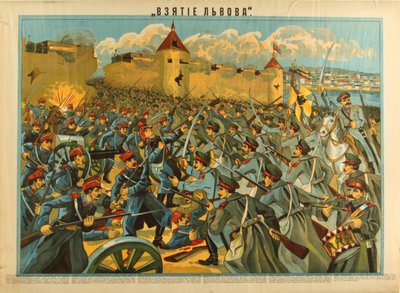 De Inname van Lvov, 1914 door Unbekannt