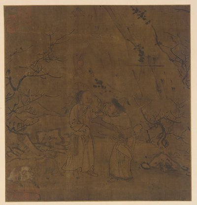 Het Tranenrijke Afscheid van Su Wu en Li Ling, Ming-dynastie, 1368-1644 door Unbekannt