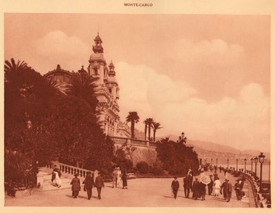 De terrassen en het casino, Monte Carlo, 1930 door Unbekannt