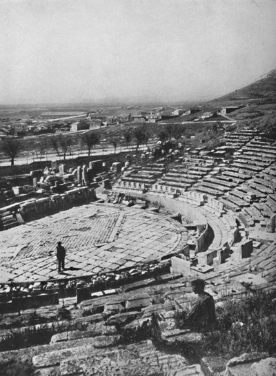 Het Theater van Dionysus op de zuidelijke helling van de Akropolis, 1913 door Unbekannt