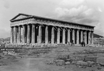 Het Theseion, de agora, Athene, Griekenland, ca. 1920s-1930s door Unbekannt