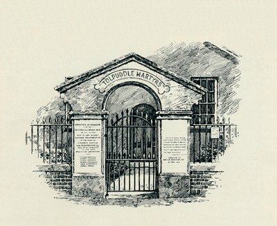 Het Tolpuddle Memorial bij de Tolpuddle Methodist Chapel, 1934 door Unbekannt