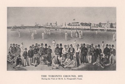 Het Toronto Cricket Ground, 1872 door Unbekannt