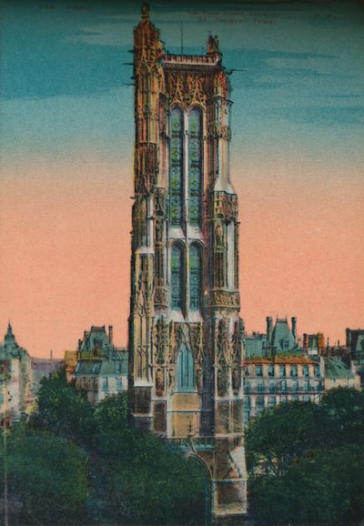 De Tour Saint-Jacques, Parijs, ca. 1920 door Unbekannt