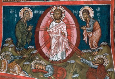 De transfiguratie van Christus, 12e eeuw door Unbekannt
