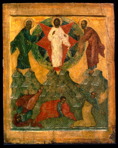 De Transfiguratie van Jezus, Russische icoon, begin 16e eeuw door Unbekannt