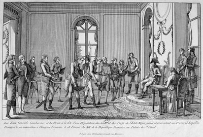 De twee consuls Cambacérès en Le Brun benoemen Napoleon tot keizer, 19e eeuw door Unbekannt