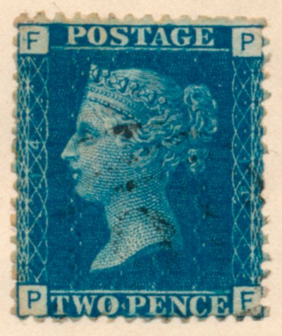 De Twee Penny Blue of De Twee Pence Blue postzegel, 1840s door Unbekannt