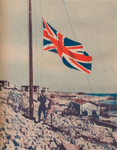 De Union Jack wappert over Tobruk door Unbekannt