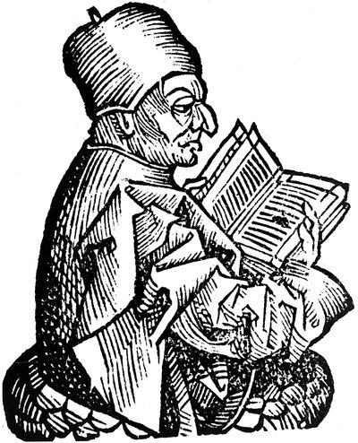 De Eerbiedwaardige Beda c673-735, Angelsaksische theoloog, geleerde en historicus door Unbekannt